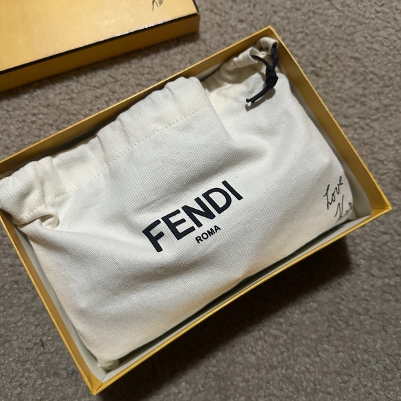 Fendi Karlito Wallet on Chain Studded Saffiano Leather - Picture 3 of 6